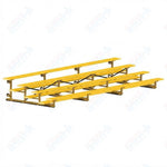 Jaypro Sports Bleacher - 4 Row - Tip & Roll, Single Foot Plank, Powder Coated - 21' L (BLCH-421TRGPC) - SchoolOutlet