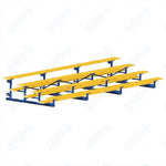 Jaypro Sports Bleacher - 4 Row - Tip & Roll, Single Foot Plank, Powder Coated - 21' L (BLCH-421TRGPC) - SchoolOutlet