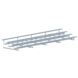 Jaypro Sports Bleacher - 4 Row - Single Foot Plank, Aluminum & Steel Bleachers - 27' L (BLCH-427)