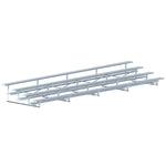 Jaypro Sports Bleacher - 4 Row - Single Foot Plank, All Aluminum Bleachers - 27' L (BLCH - 427AL) - SchoolOutlet