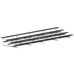 Jaypro Sports Bleacher - 4 Row - Single Foot Plank, All Aluminum Bleachers, Powder Coated - 27' L (BLCH - 427ALPC) - SchoolOutlet