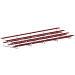 Jaypro Sports Bleacher - 4 Row - Single Foot Plank, All Aluminum Bleachers, Powder Coated - 27' L (BLCH - 427ALPC) - SchoolOutlet