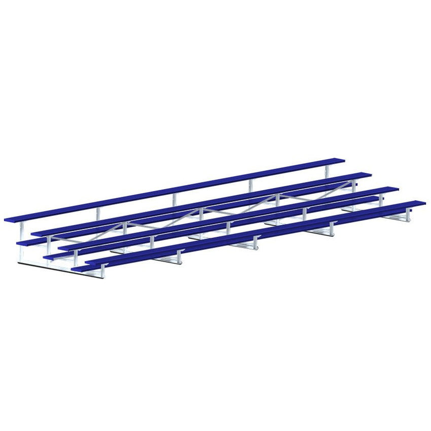 Jaypro Sports Bleacher - 4 Row - Single Foot Plank, All Aluminum Bleachers, Powder Coated - 27' L (BLCH - 427ALPC) - SchoolOutlet