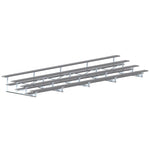 Jaypro Sports Bleacher - 4 Row - Single Foot Plank, Aluminum & Steel Bleachers, Powder Coated - 27' L (BLCH - 427PC) - SchoolOutlet