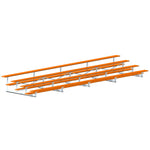 Jaypro Sports Bleacher - 4 Row - Single Foot Plank, Aluminum & Steel Bleachers, Powder Coated - 27' L (BLCH - 427PC) - SchoolOutlet