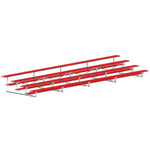 Jaypro Sports Bleacher - 4 Row - Single Foot Plank, Aluminum & Steel Bleachers, Powder Coated - 27' L (BLCH - 427PC) - SchoolOutlet