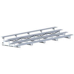 Jaypro Sports Bleacher - 4 Row - Tip & Roll, Single Foot Plank - 27' L (BLCH-427TRG)