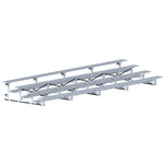 Jaypro Sports Bleacher - 4 Row - Tip & Roll, Single Foot Plank - 27' L (BLCH - 427TRG) - SchoolOutlet