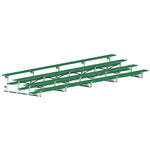 Jaypro Sports Bleacher - 4 Row - Tip & Roll, Single Foot Plank, Powder Coated - 27' L (BLCH - 427TRGPC) - SchoolOutlet
