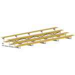 Jaypro Sports Bleacher - 4 Row - Tip & Roll, Single Foot Plank, Powder Coated - 27' L (BLCH - 427TRGPC) - SchoolOutlet