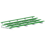 Jaypro Sports Bleacher - 4 Row - Tip & Roll, Single Foot Plank, Powder Coated - 27' L (BLCH - 427TRGPC) - SchoolOutlet