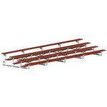 Jaypro Sports Bleacher - 4 Row - Tip & Roll, Single Foot Plank, Powder Coated - 27' L (BLCH - 427TRGPC) - SchoolOutlet