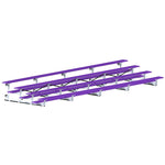 Jaypro Sports Bleacher - 4 Row - Tip & Roll, Single Foot Plank, Powder Coated - 27' L (BLCH - 427TRGPC) - SchoolOutlet
