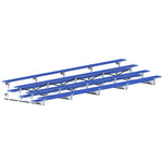 Jaypro Sports Bleacher - 4 Row - Tip & Roll, Single Foot Plank, Powder Coated - 27' L (BLCH - 427TRGPC) - SchoolOutlet