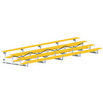 Jaypro Sports Bleacher - 4 Row - Tip & Roll, Single Foot Plank, Powder Coated - 27' L (BLCH - 427TRGPC) - SchoolOutlet