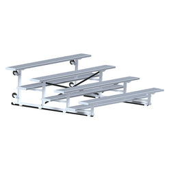 Jaypro Sports Bleacher - 4 Row - Tip & Roll, Single Foot Plank -7.5' L (BLCH-475TRG)