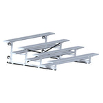 Jaypro Sports Bleacher - 4 Row - Tip & Roll, Single Foot Plank - 7.5' L (BLCH - 475TRG) - SchoolOutlet