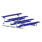 Jaypro Sports Bleacher - 4 Row - Tip & Roll, Single Foot Plank, Powder Coated - 7.5' L (BLCH - 475TRGPC) - SchoolOutlet