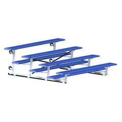 Jaypro Sports Bleacher - 4 Row - Tip & Roll, Single Foot Plank, Powder Coated - 7.5' L (BLCH-475TRGPC)