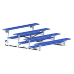 Jaypro Sports Bleacher - 4 Row - Tip & Roll, Single Foot Plank, Powder Coated - 7.5' L (BLCH - 475TRGPC) - SchoolOutlet