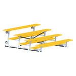 Jaypro Sports Bleacher - 4 Row - Tip & Roll, Single Foot Plank, Powder Coated - 7.5' L (BLCH - 475TRGPC) - SchoolOutlet