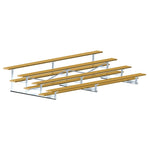 Jaypro Sports Bleacher - 4 Row - Single Foot Plank, All Aluminum Bleachers, Powder Coated - 15' L (BLCH - 4ALPC) - SchoolOutlet