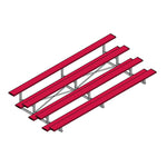 Jaypro Sports Bleacher - 4 Row - Single Foot Plank, All Aluminum Bleachers, Powder Coated - 15' L (BLCH - 4ALPC) - SchoolOutlet