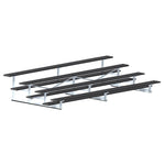 Jaypro Sports Bleacher - 4 Row - Single Foot Plank, Aluminum & Steel Bleachers, Powder Coated - 15' L (BLCH-4PC) - SchoolOutlet