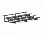 Jaypro Sports Bleacher - 4 Row - Single Foot Plank, Aluminum & Steel Bleachers, Powder Coated - 15' L (BLCH-4PC) - SchoolOutlet