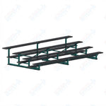 Jaypro Sports Bleacher - 4 Row - Single Foot Plank, Aluminum & Steel Bleachers, Powder Coated - 15' L (BLCH-4PC) - SchoolOutlet