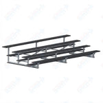 Jaypro Sports Bleacher - 4 Row - Single Foot Plank, Aluminum & Steel Bleachers, Powder Coated - 15' L (BLCH-4PC) - SchoolOutlet