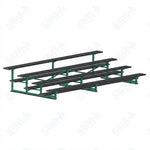 Jaypro Sports Bleacher - 4 Row - Single Foot Plank, Aluminum & Steel Bleachers, Powder Coated - 15' L (BLCH-4PC) - SchoolOutlet