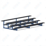 Jaypro Sports Bleacher - 4 Row - Single Foot Plank, Aluminum & Steel Bleachers, Powder Coated - 15' L (BLCH-4PC) - SchoolOutlet