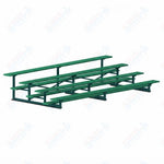 Jaypro Sports Bleacher - 4 Row - Single Foot Plank, Aluminum & Steel Bleachers, Powder Coated - 15' L (BLCH-4PC) - SchoolOutlet
