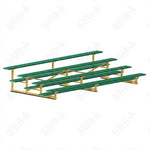 Jaypro Sports Bleacher - 4 Row - Single Foot Plank, Aluminum & Steel Bleachers, Powder Coated - 15' L (BLCH-4PC) - SchoolOutlet