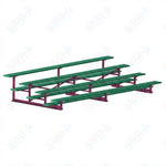 Jaypro Sports Bleacher - 4 Row - Single Foot Plank, Aluminum & Steel Bleachers, Powder Coated - 15' L (BLCH-4PC) - SchoolOutlet