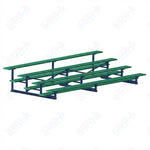 Jaypro Sports Bleacher - 4 Row - Single Foot Plank, Aluminum & Steel Bleachers, Powder Coated - 15' L (BLCH-4PC) - SchoolOutlet