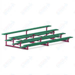Jaypro Sports Bleacher - 4 Row - Single Foot Plank, Aluminum & Steel Bleachers, Powder Coated - 15' L (BLCH-4PC) - SchoolOutlet