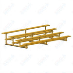 Jaypro Sports Bleacher - 4 Row - Single Foot Plank, Aluminum & Steel Bleachers, Powder Coated - 15' L (BLCH-4PC) - SchoolOutlet