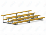 Jaypro Sports Bleacher - 4 Row - Single Foot Plank, Aluminum & Steel Bleachers, Powder Coated - 15' L (BLCH-4PC) - SchoolOutlet