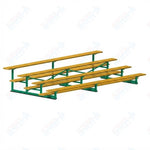 Jaypro Sports Bleacher - 4 Row - Single Foot Plank, Aluminum & Steel Bleachers, Powder Coated - 15' L (BLCH-4PC) - SchoolOutlet