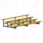 Jaypro Sports Bleacher - 4 Row - Single Foot Plank, Aluminum & Steel Bleachers, Powder Coated - 15' L (BLCH-4PC) - SchoolOutlet
