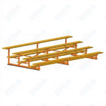 Jaypro Sports Bleacher - 4 Row - Single Foot Plank, Aluminum & Steel Bleachers, Powder Coated - 15' L (BLCH-4PC) - SchoolOutlet