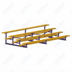 Jaypro Sports Bleacher - 4 Row - Single Foot Plank, Aluminum & Steel Bleachers, Powder Coated - 15' L (BLCH-4PC) - SchoolOutlet