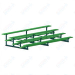 Jaypro Sports Bleacher - 4 Row - Single Foot Plank, Aluminum & Steel Bleachers, Powder Coated - 15' L (BLCH-4PC) - SchoolOutlet