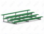 Jaypro Sports Bleacher - 4 Row - Single Foot Plank, Aluminum & Steel Bleachers, Powder Coated - 15' L (BLCH-4PC) - SchoolOutlet