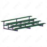 Jaypro Sports Bleacher - 4 Row - Single Foot Plank, Aluminum & Steel Bleachers, Powder Coated - 15' L (BLCH-4PC) - SchoolOutlet