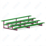 Jaypro Sports Bleacher - 4 Row - Single Foot Plank, Aluminum & Steel Bleachers, Powder Coated - 15' L (BLCH-4PC) - SchoolOutlet