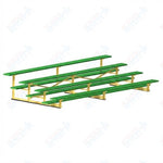 Jaypro Sports Bleacher - 4 Row - Single Foot Plank, Aluminum & Steel Bleachers, Powder Coated - 15' L (BLCH-4PC) - SchoolOutlet