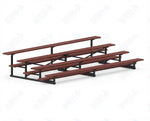 Jaypro Sports Bleacher - 4 Row - Single Foot Plank, Aluminum & Steel Bleachers, Powder Coated - 15' L (BLCH-4PC) - SchoolOutlet